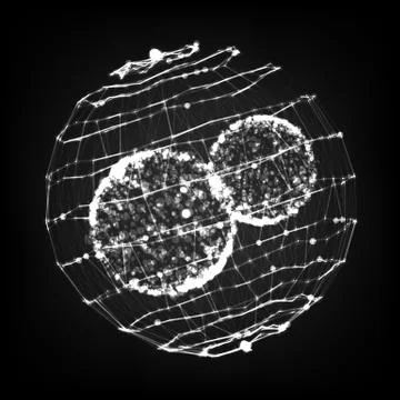 Futuristic Earth Globe. 3d Planet Concept. Flying Debris. 3D Vector Illustration Stock Illustration