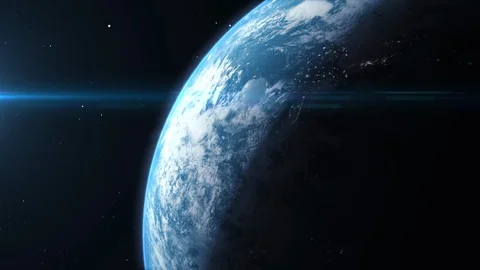 Futuristic Earth Rotation Animation Stock Footage 128178928