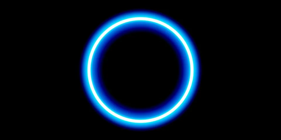 Futuristic Eclipsed Circle with blue lights Template Geometric eclipse-insp.. 스톡 일러스트