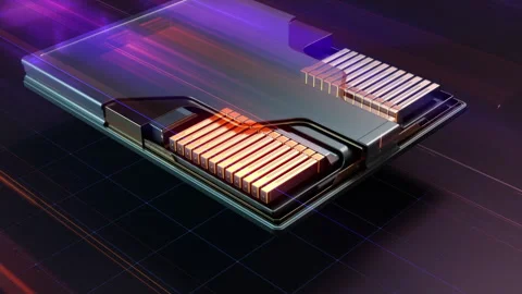 Futuristic electric car energy flow and battery scanning. Stock Footage 328521165