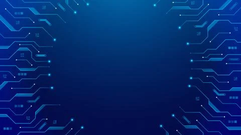 Futuristic electronic circuit board Illustrazione stock