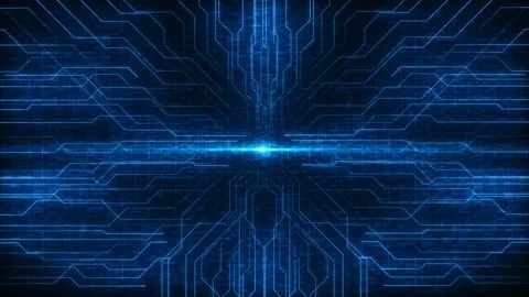 Futuristic Electronic Circuit Paths and AI Computing Network 스톡 동영상 341366404