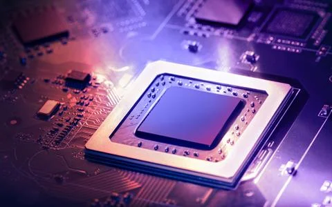 Futuristic electronic component Stock Photos