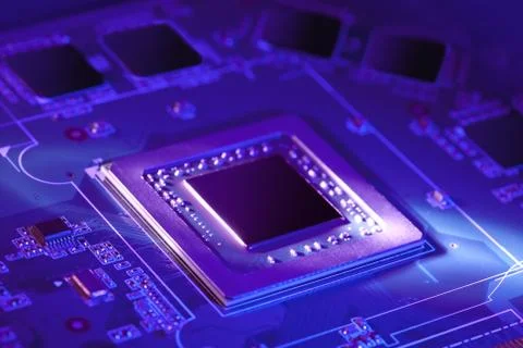 Futuristic electronic component Stock Photos