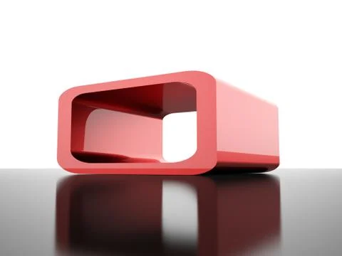 Futuristic elements rendered red Illustrazione stock