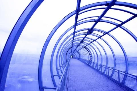 Futuristic empty corridor Stock Photos
