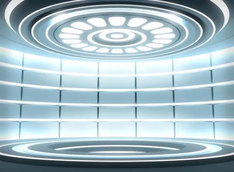 Futuristic empty stage Stock Illustration