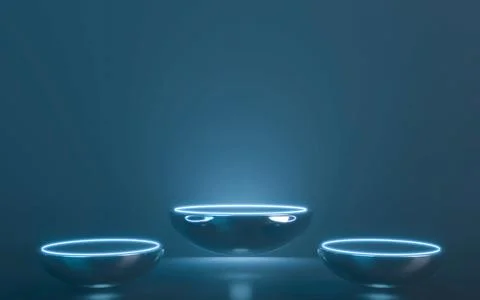 Futuristic Empty Stage Stock Illustration