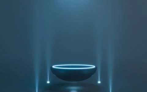 Futuristic Empty Stage Stock Illustration