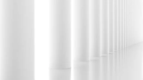 Futuristic empty white corridor Stock Footage 277206019