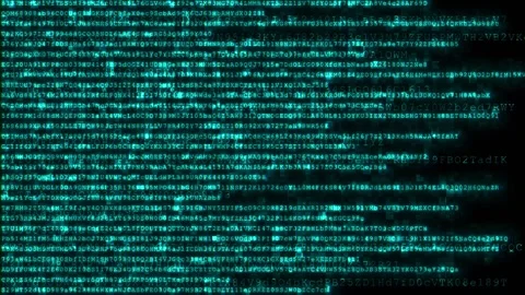 Futuristic Encryption Programming Code Screen Video stock 341354565