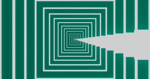 Futuristic endless square animation. Stock Footage 137149189