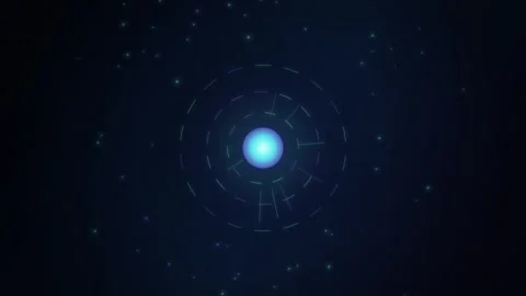 Futuristic Energy Core Activation on Dark Background Stock Footage 341507717