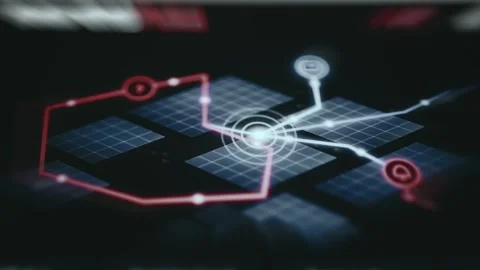 Futuristic Energy Network Visualization Stock Footage 339565399