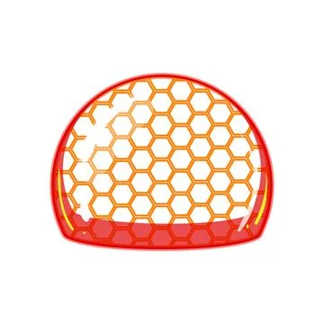 Futuristic energy shield effect generating protective barrier Illustrazione stock