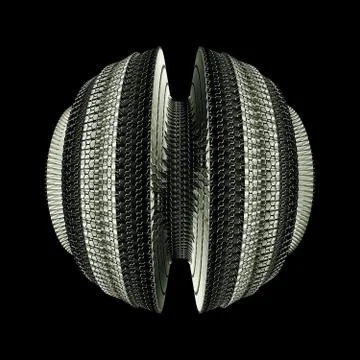 Futuristic Engine Isolated On Black Background Stock Illustration