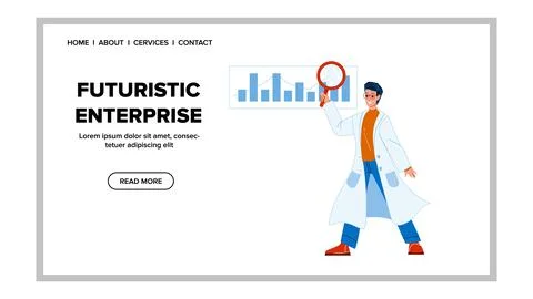 Futuristic enterprise vector Stock Illustration