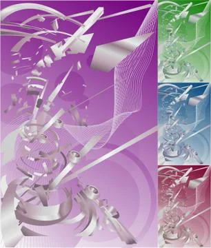 Futuristic exploding technology background Stock Illustration