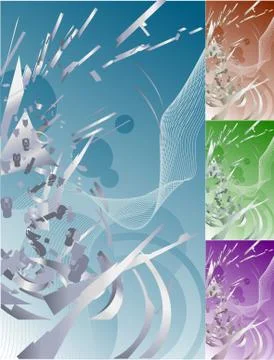 Futuristic exploding technology background Stock Illustration