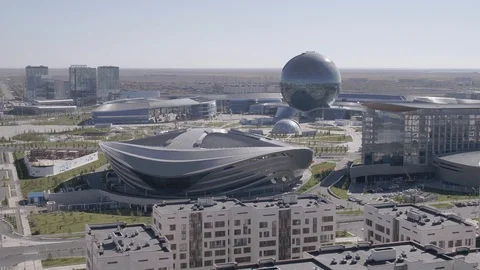 Futuristic Expo 2017 and Concert Hall Astana, Kazakhstan. Stock Footage