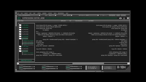 Futuristic Expression Editor With File Directory Split Source Code Workspace Stock Footage 341356036