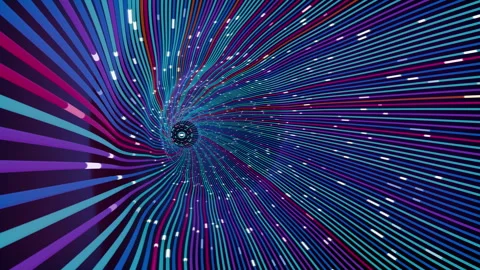 Futuristic Fiber-Optic Data Tunnel Animation Stock Footage 340935371
