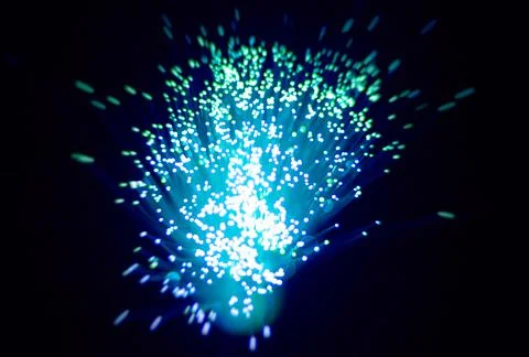 Futuristic fiber optical network cable. Future fiber optical network. Abstrac Stock Photos