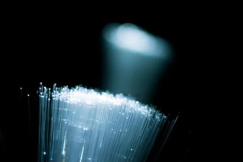 Futuristic fiber optical network cable. Future fiber optical network. Abstrac Stock Photos