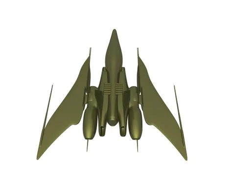 Futuristic fighter plane in the sky Stock Illustration