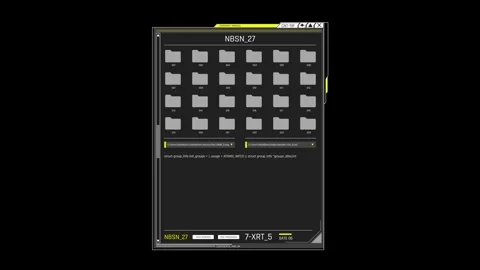 Futuristic File Browser Interface With Folder Directory Source Code Console Stockbeeldmateriaal 341356012