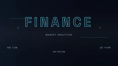 Futuristic finance digital market analytics interface hud motion Stock Footage 343881018