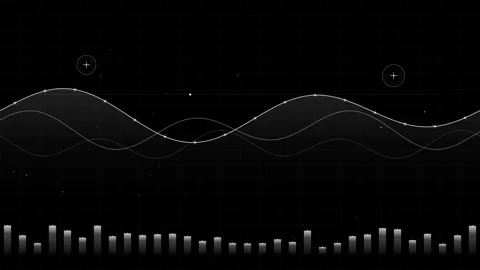 Futuristic Financial Data Chart HUD Interface Wave and Bar Graph Motion Grap Stock Footage 346047731