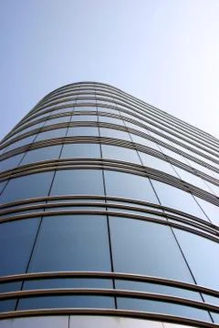 Futuristic financial district Stock Photos