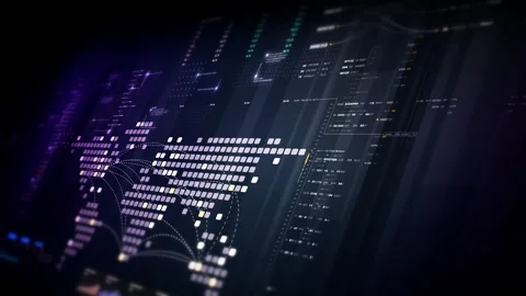 Futuristic financial trading dashboard motion background Video stock 321192062