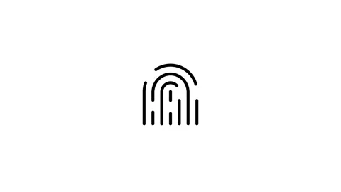 Futuristic fingerprint biometric scanner animation isolated on white backgr.. Stock Footage 340408264