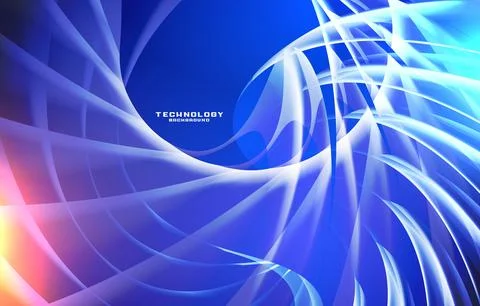 Futuristic flat abstract modern creative wavy style blue color hd wallpaper Stock Illustration