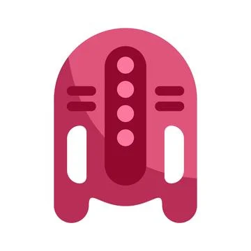 Futuristic flat design of pink robot icon イラスト素材
