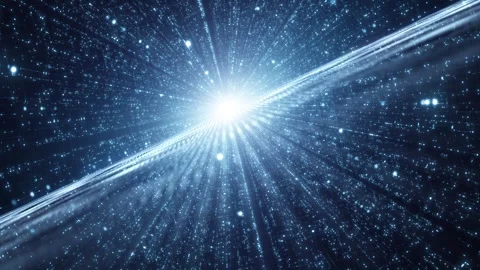 Futuristic flickering shiny digital space particles background Stock Footage 324187075