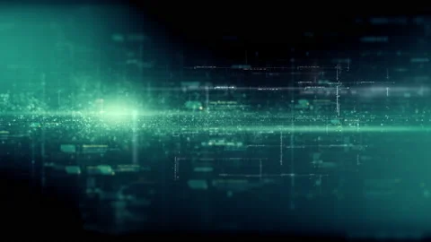 Futuristic Floating Digital data - Numbers Telemetry Stock-Footage 195947597