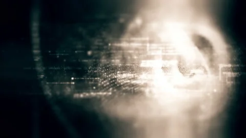 Futuristic Floating Digital data - Numbers Telemetry Stock Footage 195950065