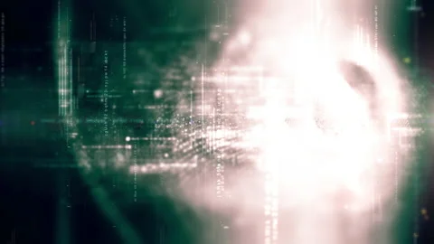 Futuristic Floating Digital data - Numbers Telemetry Stock Footage 196965190