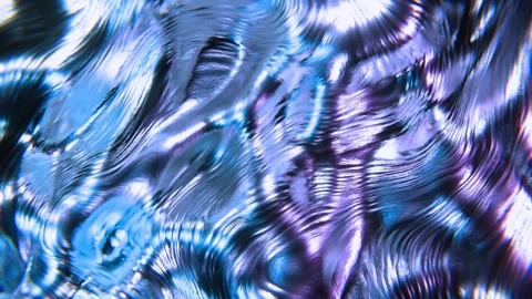 Futuristic flowing liquid metal texture in motion. Dynamic chrome wave Stock Footage 340024452