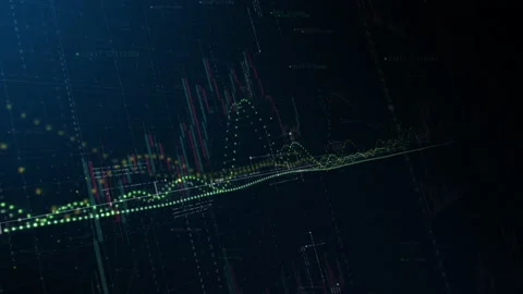 Futuristic Flowing Particles Wave Stock Footage 153963415