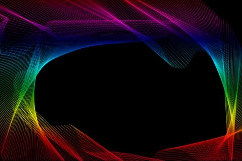 Futuristic flowing rainbow wave abstract background with glowing hologram Stock-Illustration