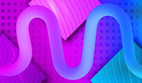 Futuristic  Fluid Lines on the Carving Background 스톡 일러스트