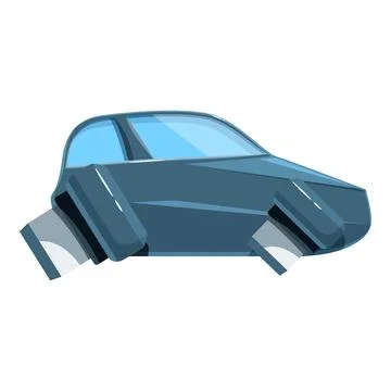 Futuristic flying car hovering in mid air, innovative transportation Stock Illustration