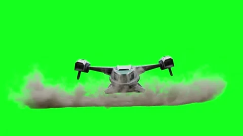 Futuristic flying spaceship. Green screen isolate. Vídeos de archivo 264544485