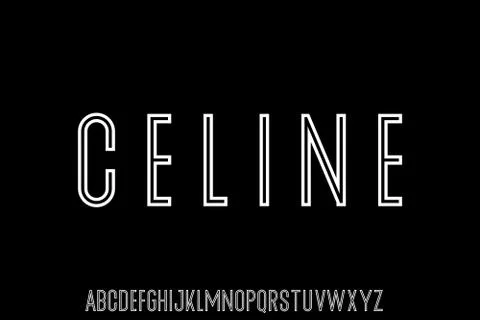 The futuristic font with outlined style Stockillustratie