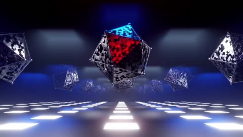 Futuristic Forms In Space Stock Footage 199766273