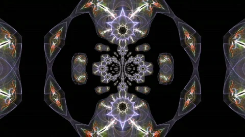 Futuristic fractal Kaleidoscope Stock Footage